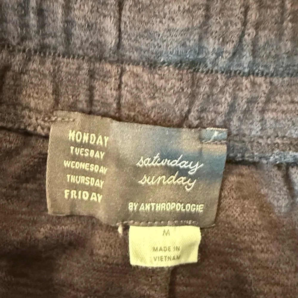 Anthropologie Saturday Sunday Gray Joggers Soft Knit Drawstring Waist Size M